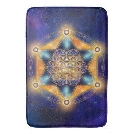 Tapis De Bain Fleur de vie Merkaba Star - Géométrie sacrée