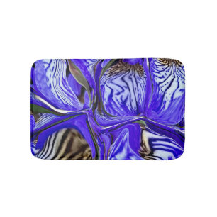 Tapis De Bain Fleur Iris Violet
