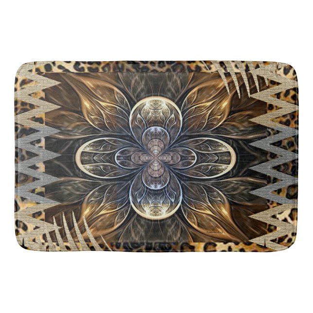 Tapis De Bain Fleur sauvage d'Afrique Abstraite (Devant)