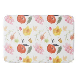 Tapis De Bain Fleurs à l'aquarelle