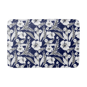 Tapis De Bain Fleurs blanches