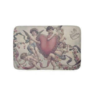Tapis De Bain Fleurs Coeur Coeur Épides Cherub