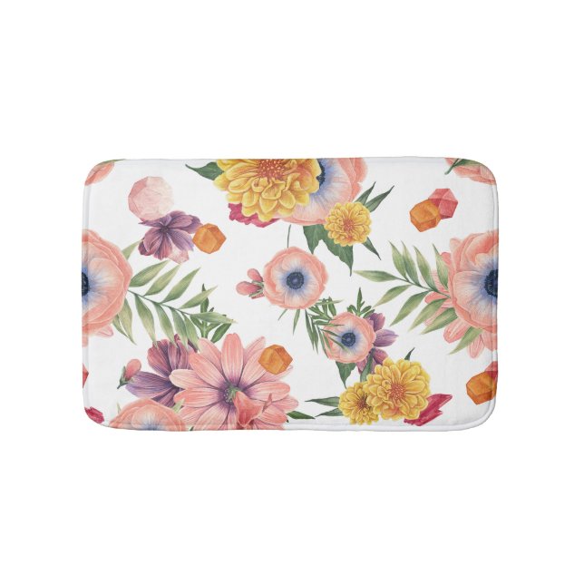 Tapis De Bain Fleurs colorées mignonnes Motif (Devant)