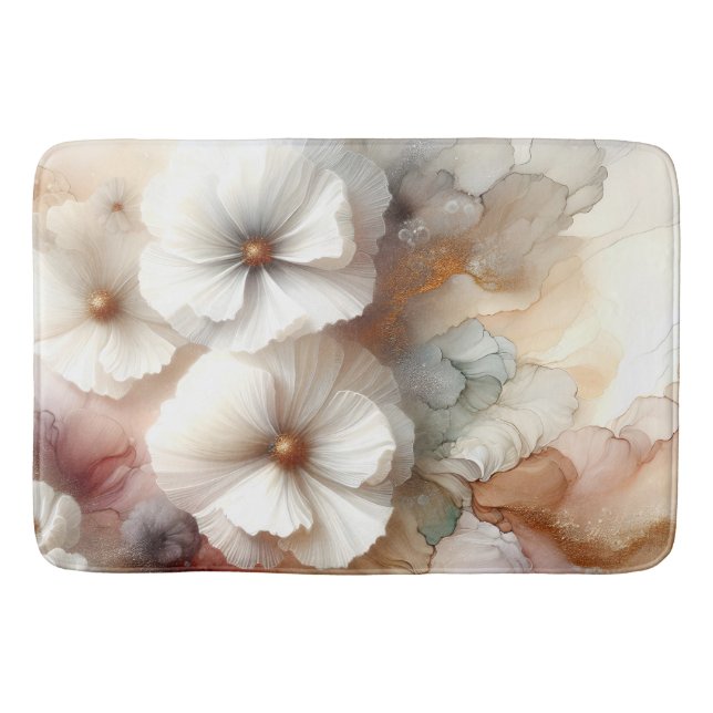 Tapis De Bain Fleurs Cosmos Ethérées (Devant)