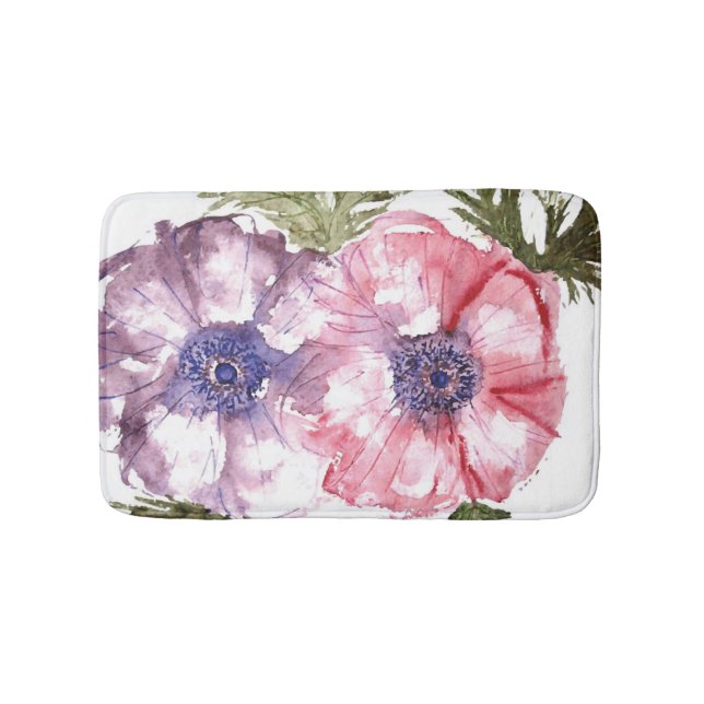 Tapis De Bain Fleurs d'aquarelle (Devant)