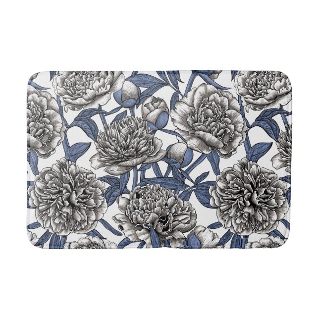 Tapis De Bain Fleurs de cendres blanches (Devant)