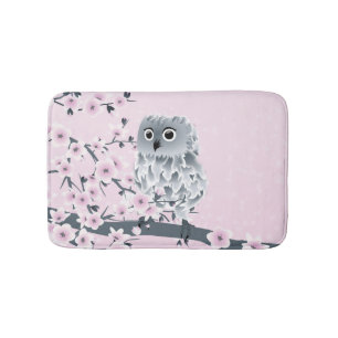 Tapis De Bain Fleurs de cerisiers de choux   Fille rose