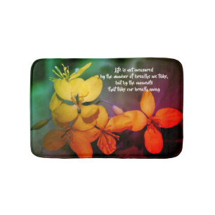 Tapis De Bain Fleurs de devis inspirées de la vie Abstraites