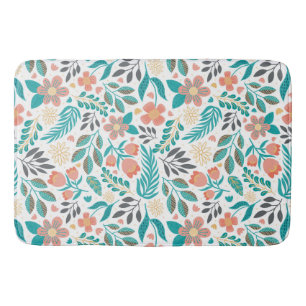 Tapis De Bain Fleurs de printemps colorées motif