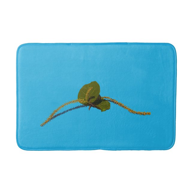 Tapis De Bain Fleurs de raisin - Lagon (Devant)