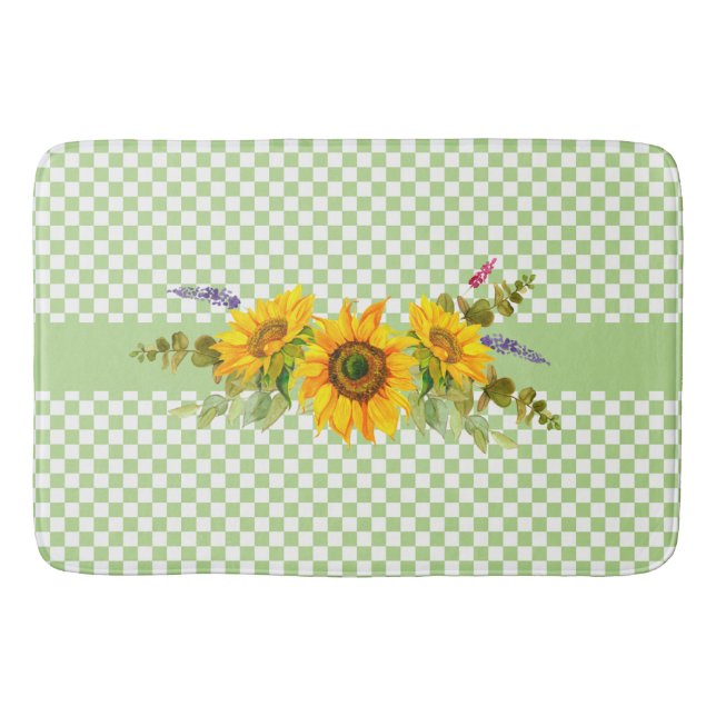 Tapis De Bain Fleurs de soleil sur tableau de bord (Devant)