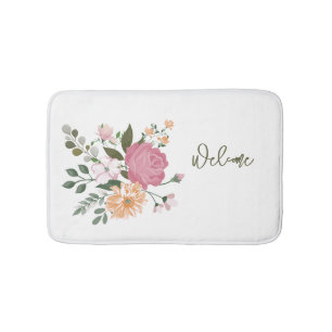 Tapis De Bain Fleurs d'eau