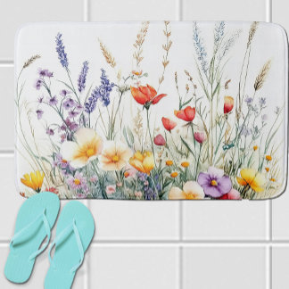 Tapis De Bain Fleurs des prés et lavande