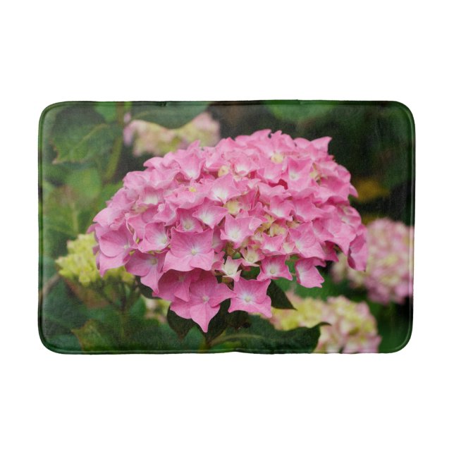 Tapis De Bain Fleurs d'hydrangée rose (Devant)