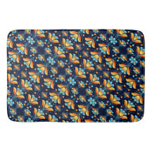 Fleurs d'orange bleu Art déco