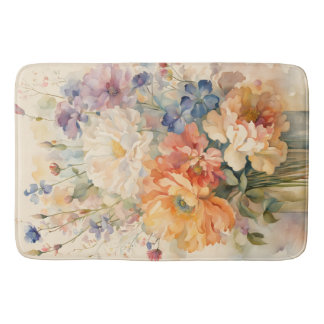 Tapis De Bain fleurs en saint-jacques