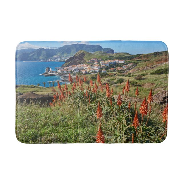 Tapis De Bain Fleurs | Madeira Island Portugal (Devant)