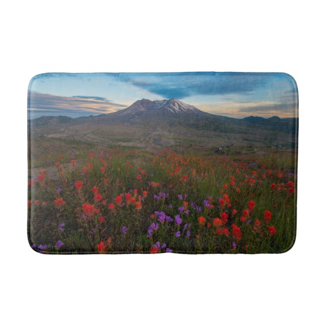 Tapis De Bain Fleurs | Pinceau indien & Penstemon (Devant)