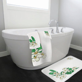 Tapis De Bain Fleurs Plumeria