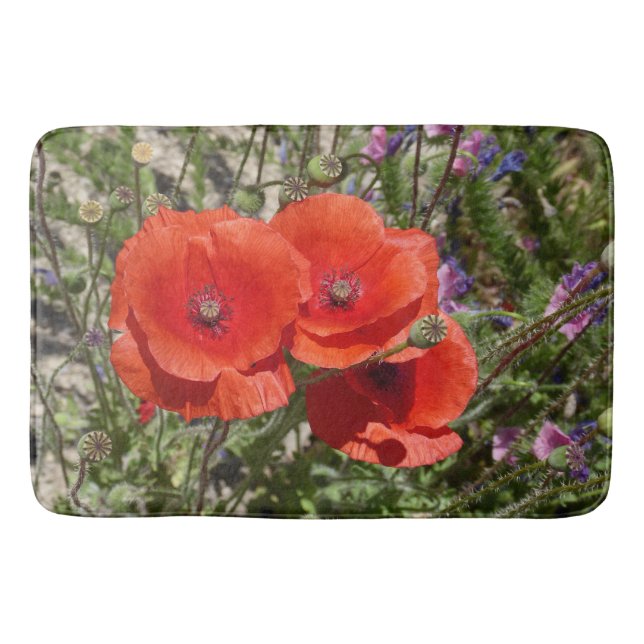TAPIS DE BAIN FLEURS POPPY (Devant)