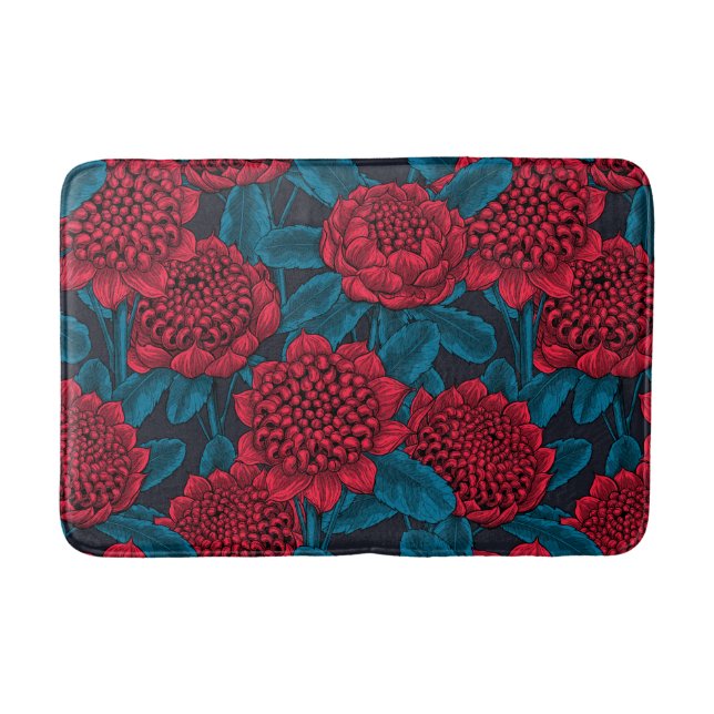Tapis De Bain Fleurs rouges de waratah (Devant)