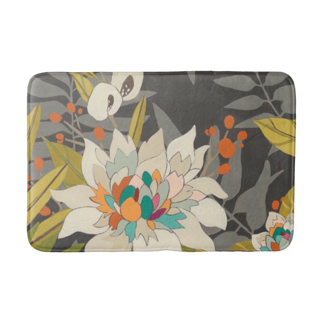 Tapis De Bain Fleurs Tropiques Twilight (Devant)