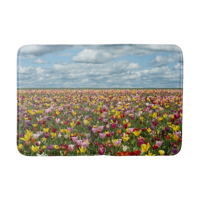 Tapis De Bain Fleurs | Tulips Willamette Valley Oregon (Devant)