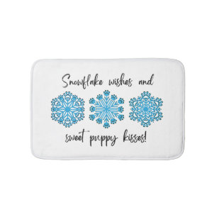 Tapis De Bain Flocon de neige Empreinte de patte