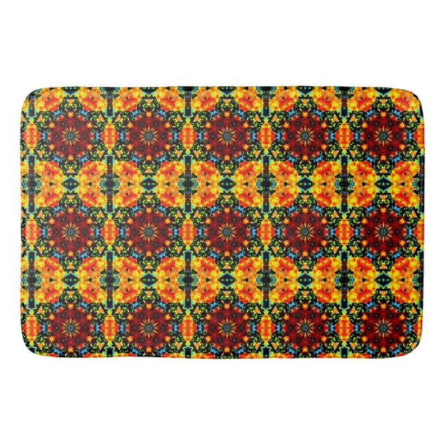 Tapis De Bain Floral Orange (Devant)