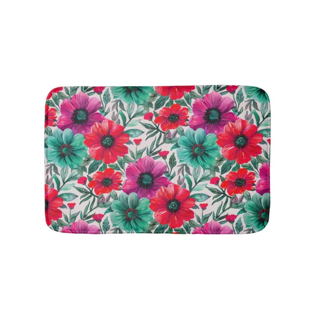 Tapis De Bain Floral rustique mode rétro motif (Devant)