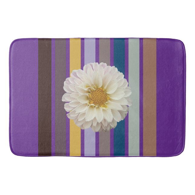 Tapis De Bain Floral Stripe Botanical Bath Mat (Devant)