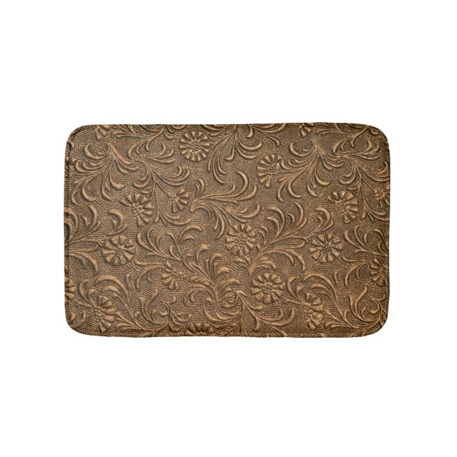 Tapis De Bain Flore de cuivre : Panneau sculpté Art. (Devant)