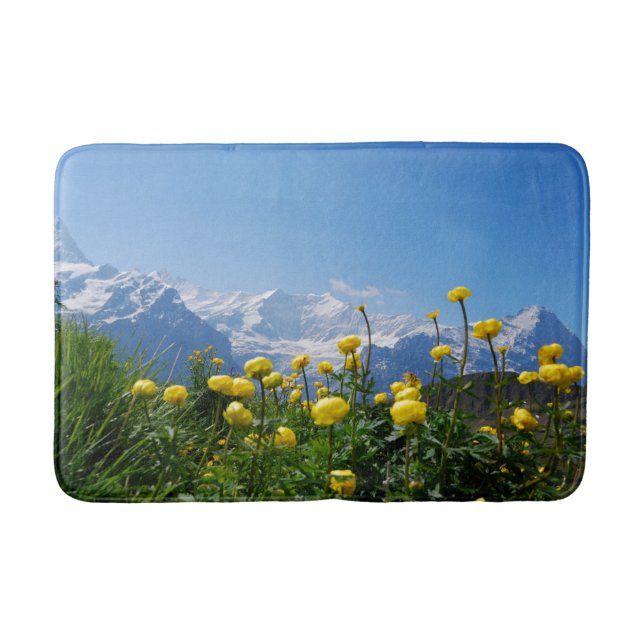 Tapis De Bain Flowers (homonymie) | Eiger Monch Swiss Alps (Devant)