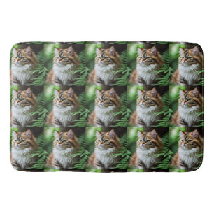 Tapis De Bain "Fluff and Cuddles : The Chubby Persian Cat"