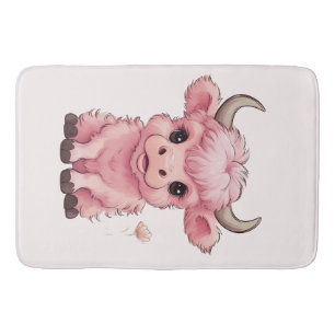 Tapis De Bain Fluffy Rose Highlands Scottish Cow