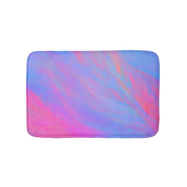 Tapis De Bain Flux Abstrait d'encre néon (Devant)