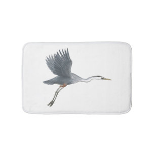 Tapis De Bain Flying Great Blue Heron