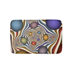Tapis De Bain Flying Up Colorful Moderne Art Fractal Abstrait