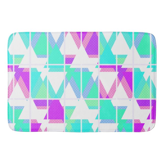 Tapis De Bain forme triangles Abstraits motif géométrique (Devant)