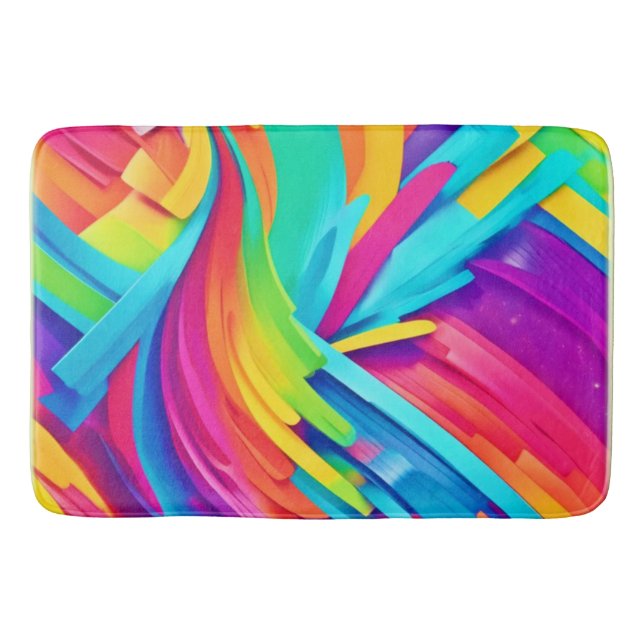 Tapis De Bain Formes Abstraites vives (Devant)
