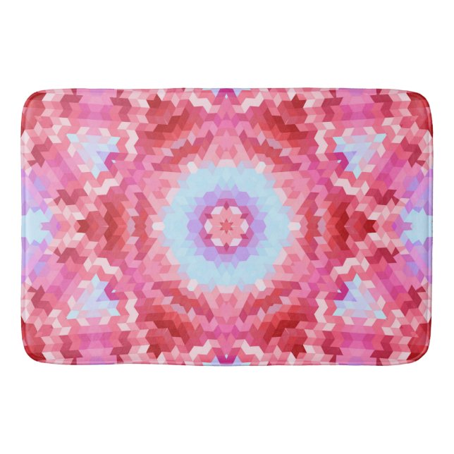 Tapis De Bain formes arrondies mandala kaléidoscope Abstraites (Devant)