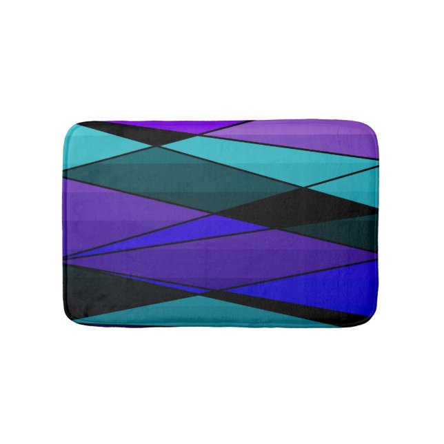 Tapis De Bain formes géométriques modernes Abstraites triangles  (Devant)