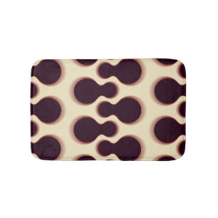 Tapis De Bain Formes globulaires épineuses, teintes marron motif