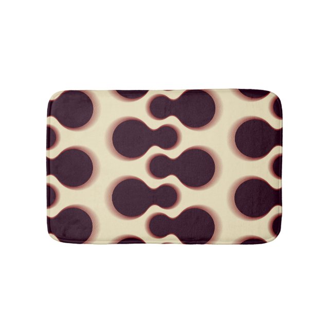 Tapis De Bain Formes globulaires épineuses, teintes marron motif (Devant)