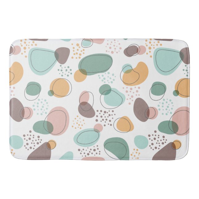 Tapis De Bain Formes organiques motif transparent (Devant)