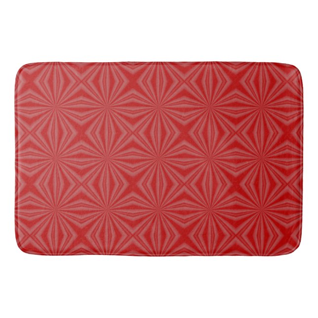 Tapis De Bain Fractage rouge Carré (Devant)