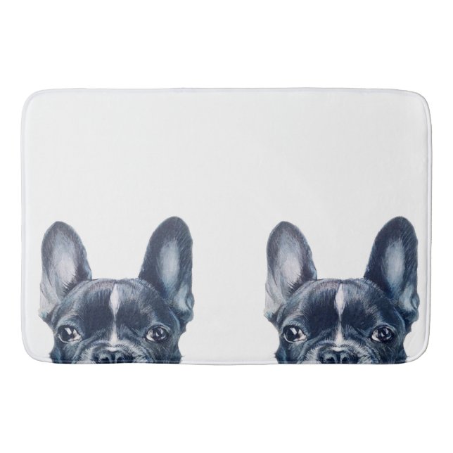 Tapis de bain français de chien de taureau (Devant)