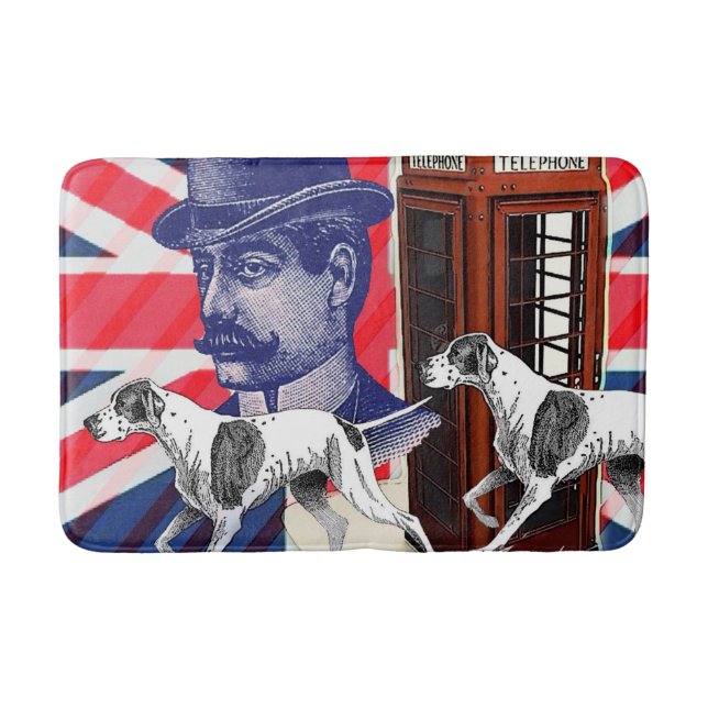 Tapis De Bain Français Gentleman Telephone Booth Union drapeau (Devant)