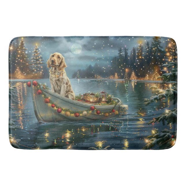 Tapis De Bain Français Setter Christmas Festive Voyage (Devant)