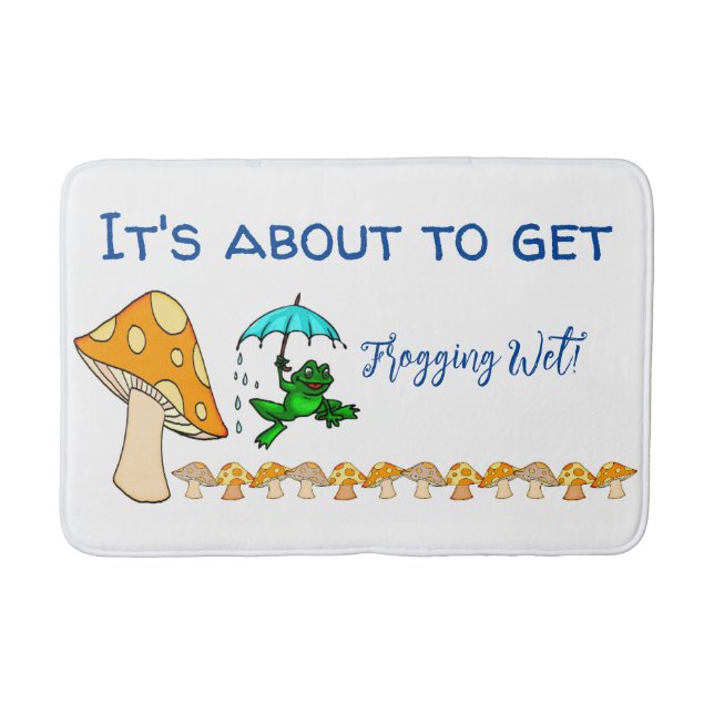 Tapis De Bain Frogging Wet ! Salle de bain de champignons Mat (Devant)